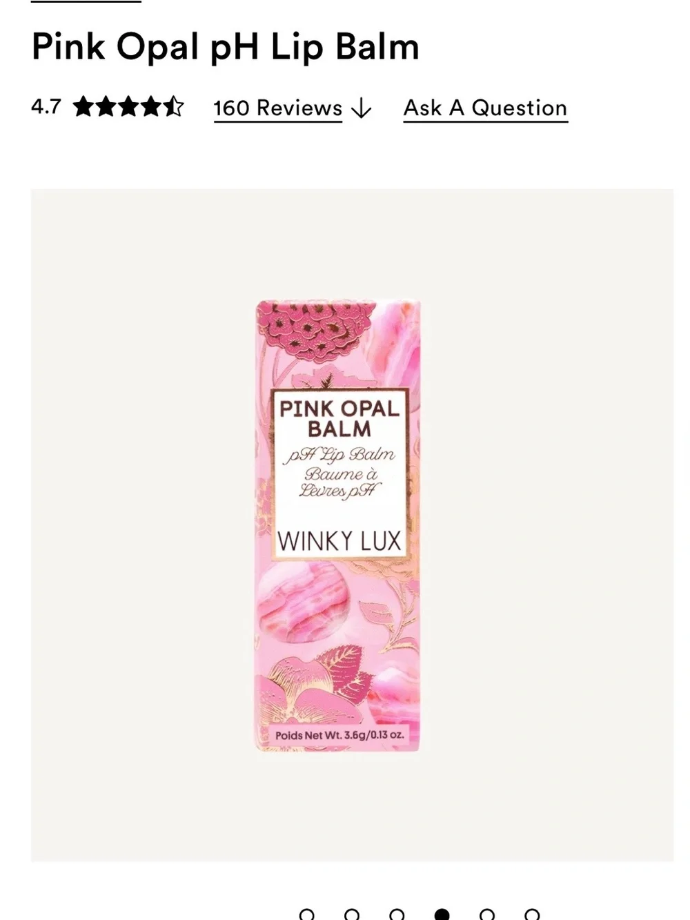 WINKY LUX Pink Opal pH Lip Balm